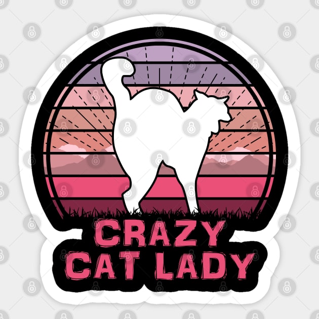 Crazy Cat Lady Sticker by Nerd_art